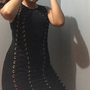 NEW HOT MIAMI STYLES BLACK DRESS